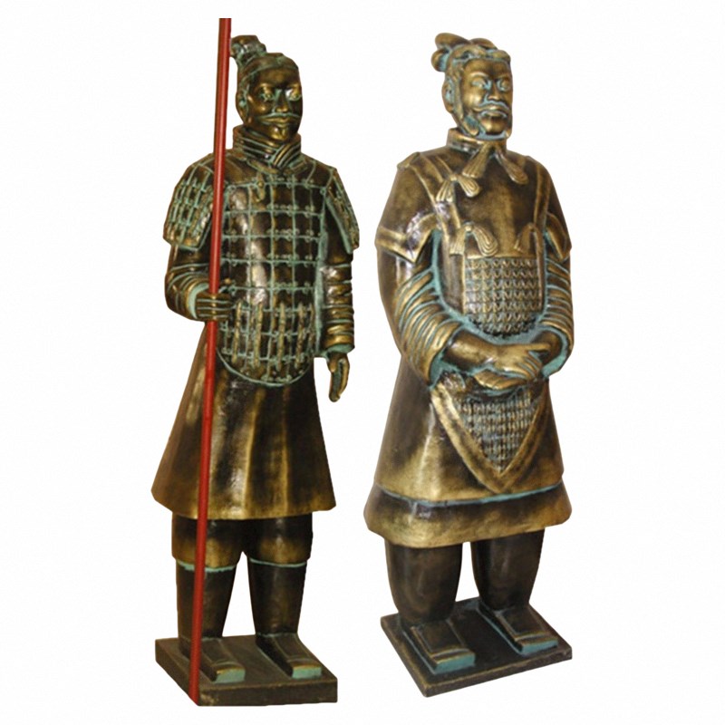 兵马俑雕塑玻璃钢材质兵马俑大型古代士兵摆件仿古秦始皇陵工艺品