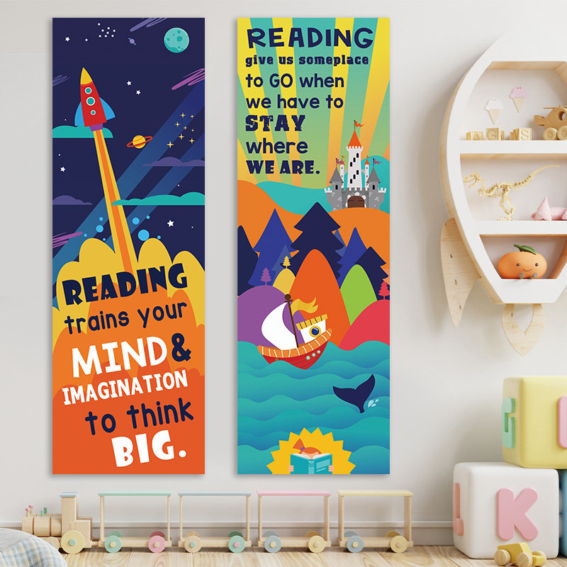 nn o英语教室墙面国际学校课堂布置绘本图书馆装饰海报,家居饰品,文化墙贴,淘宝优惠券,粉丝福利购,淘宝优惠卷