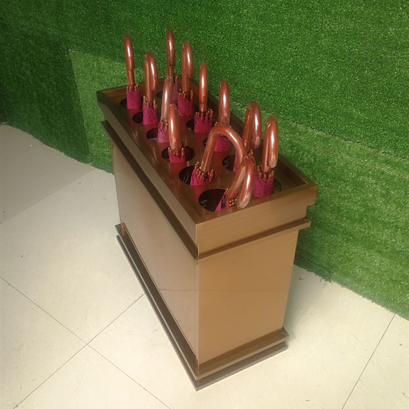 仿古铜 地产售楼部雨伞架商场雨伞桶落地式酒店大堂 雨伞箱