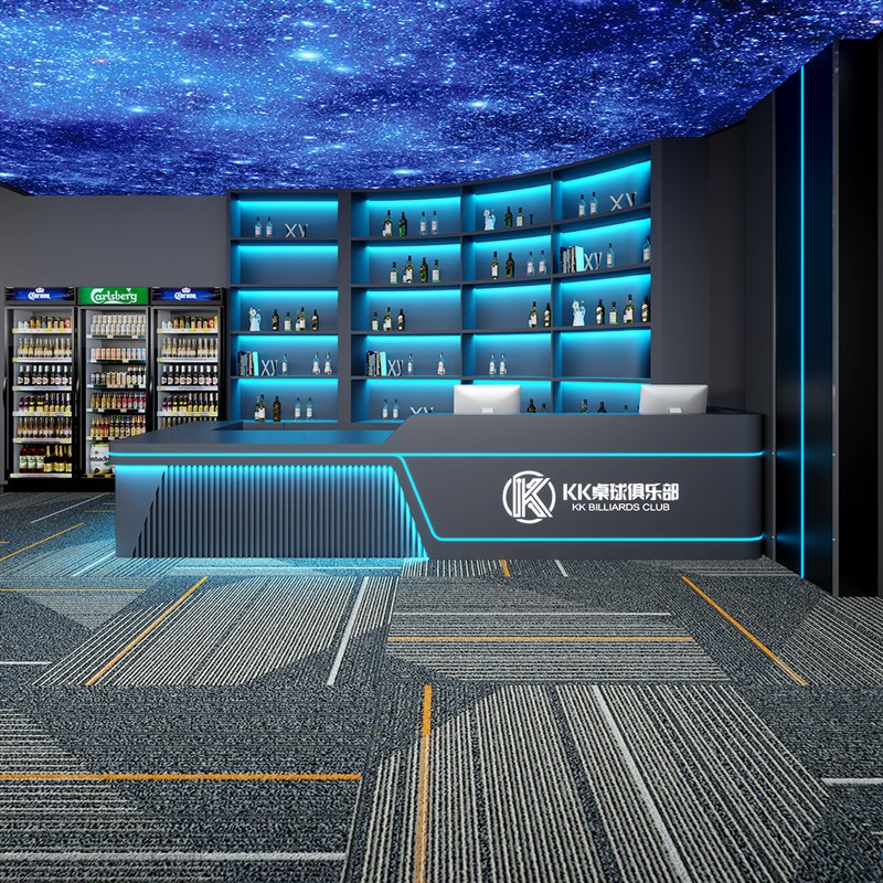 台球厅俱乐部接待台服务台电竞酒吧吧台棋牌室烤漆前台会所收银台