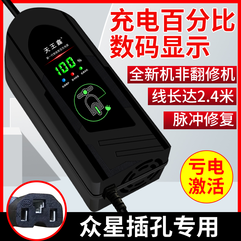 众星新电动车充电器专用V0V20H72VV9V2三轮
