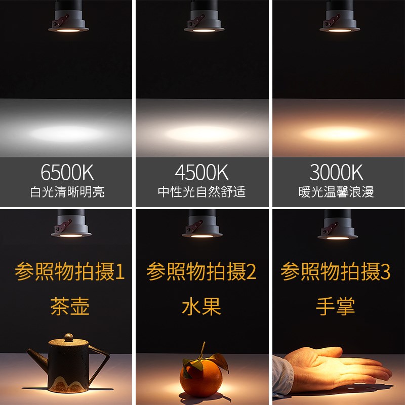 聚光射灯小角度嵌入式5度小光束角射灯防眩光酒吧餐桌聚焦天花灯