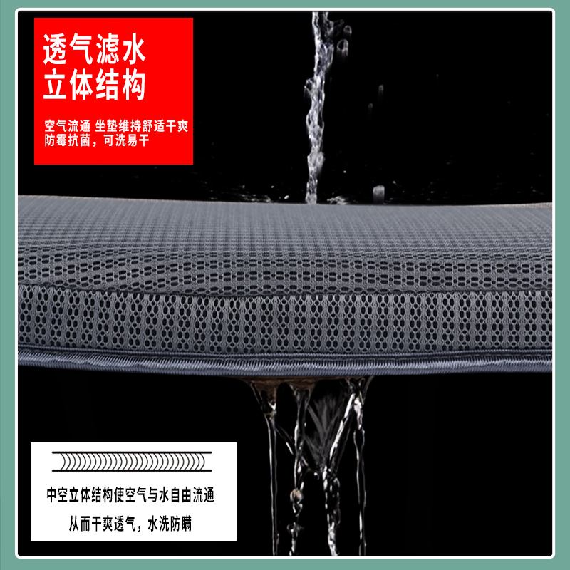 透气坐垫办公室久坐空气纤维坐椅垫减压坐垫屁股垫美臀垫加厚Q弹