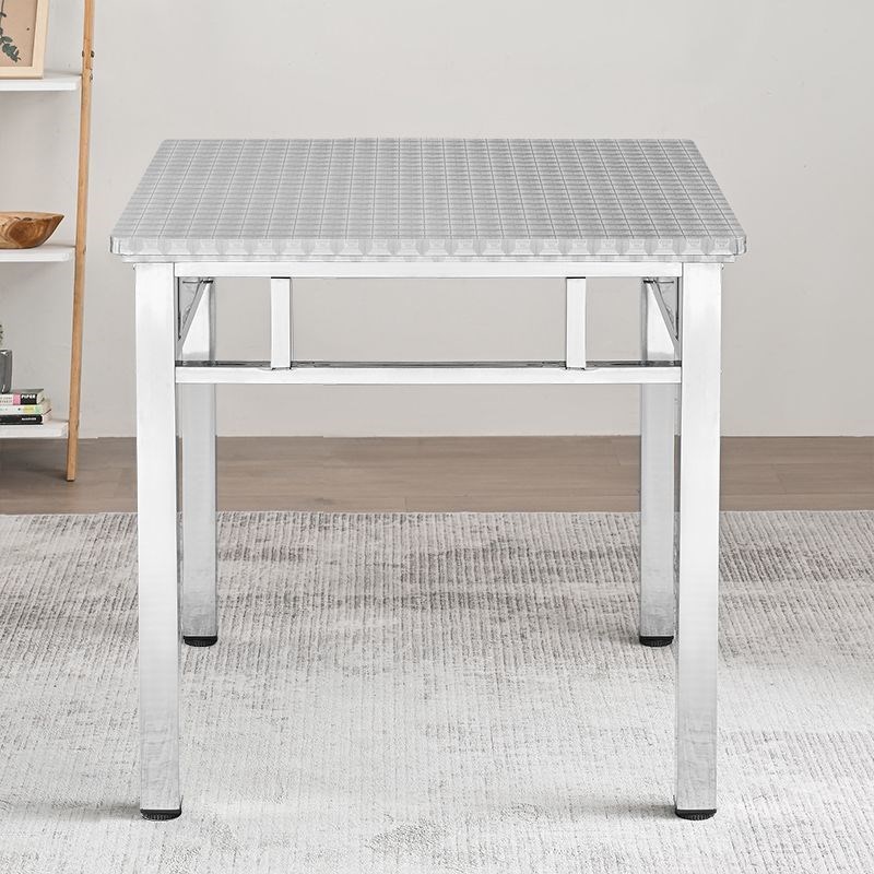 不锈钢餐桌多功能饭桌家用正方形加厚方桌层八仙桌棋牌烤火桌子