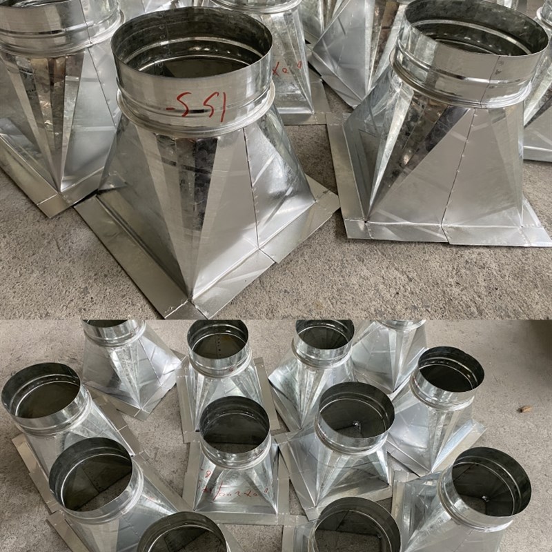 镀锌白铁皮螺旋风管白铁烟囱弯头螺纹螺旋管铁皮不锈钢管管道