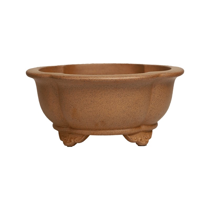 玖紫轩海棠紫砂花盆精品段泥柴烧透气黄杨雀梅老桩盆景植物桌面盆