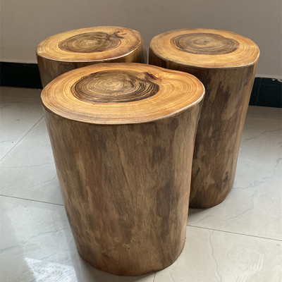 木墩香樟木树墩坐实木换鞋凳树桩大木桩底座茶几墩子