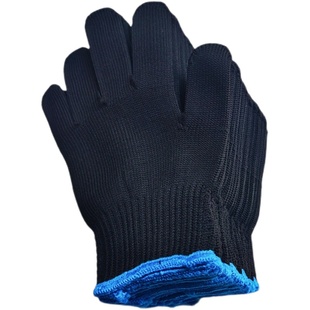 手套劳保耐磨工作黑色呢绒纱线分指加厚尼龙耐用纯棉干活耐用耐脏