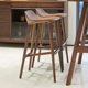 北欧实木吧凳高脚凳家用北美黑胡桃木前台椅网红吧台凳酒吧高凳子