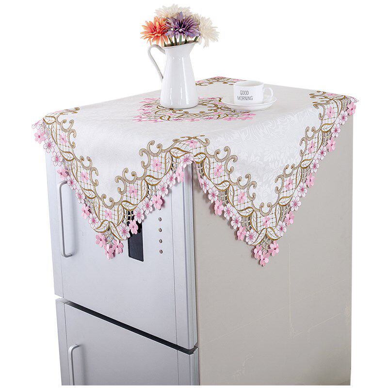 冰箱防尘盖布 高端布艺装饰单开门对双门大冰箱罩 家用洗衣机套