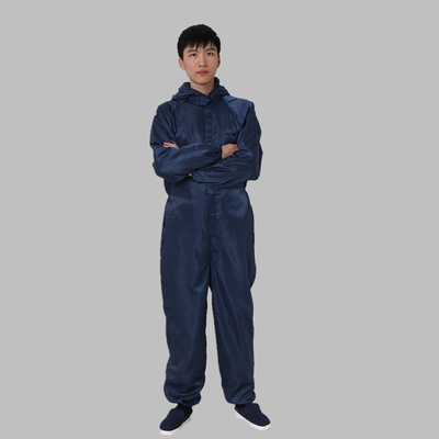 连体连帽洁净服加口袋塑料拉链连体衣防静电无尘工作服喷漆工作衣
