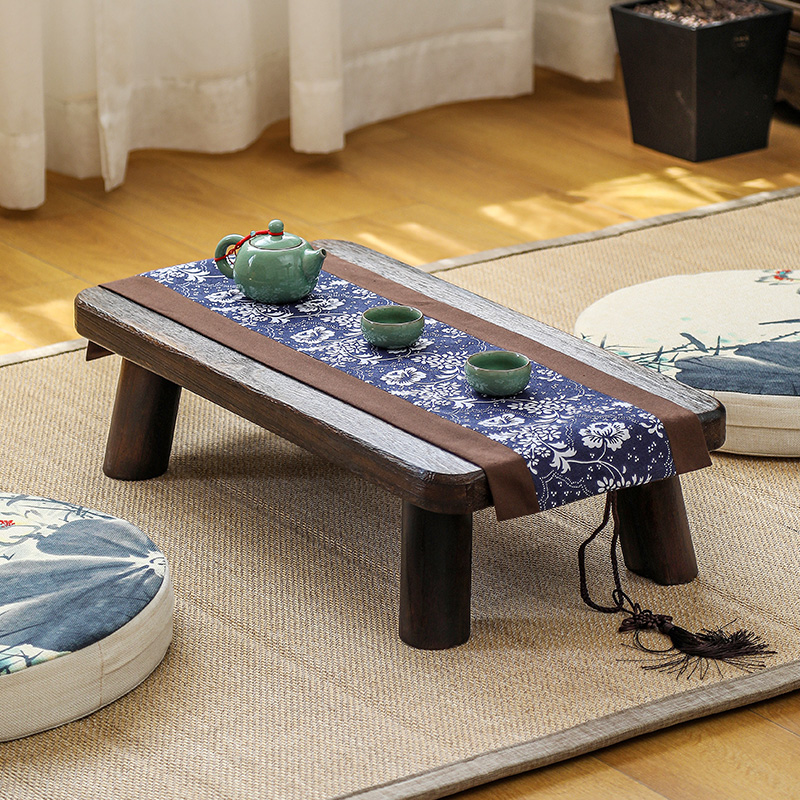 飘窗茶几小桌子榻榻米四足阳台地桌日式炕桌茶台桌实木炕几小矮桌