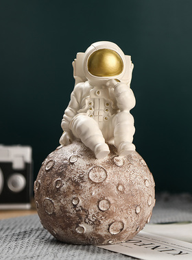 太空人北欧风摆设家居软装车载小手机架宇航员装饰品模型简约摆件