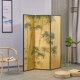 纯手绘金箔屏风漆画隔断客厅卧室餐厅酒店玄关竹子折叠移动可遮挡