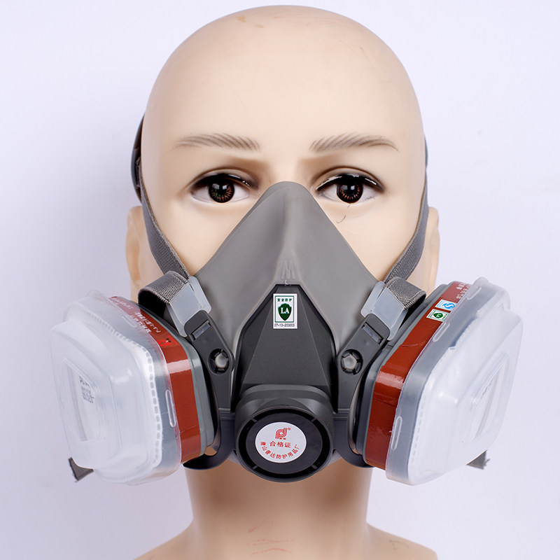 防毒面具防有机气体喷漆化工甲醛装修打磨防尘防毒半面罩