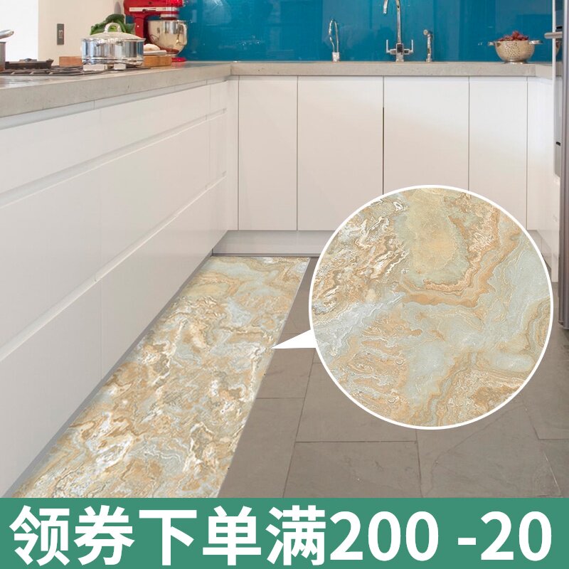 复古3d立体地贴装饰厨房防水防油地板贴客厅浴室门口防滑地贴纸