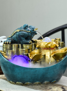 貔貅金蟾招财转运流水聚宝盆风生水起摆件店铺开业礼物桌面装饰品