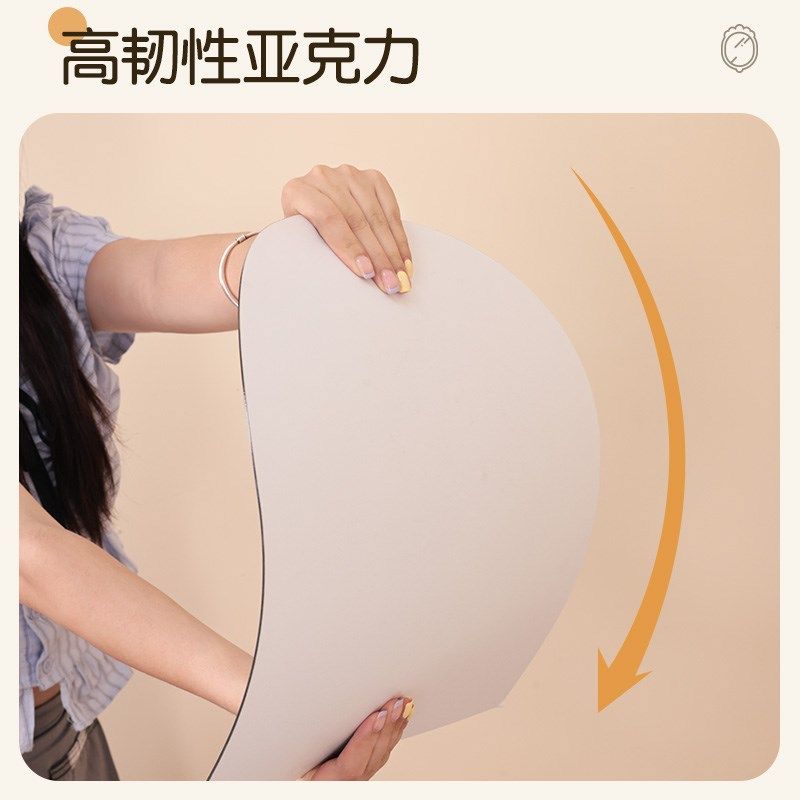 软镜子学生宿舍亚克力装饰梳妆镜女贴墙自粘男士家用桌面小化妆镜