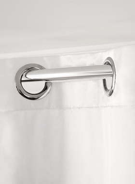 leine Wole德国集成环亮面白色涤纶布浴帘浴室防水帘子窗帘