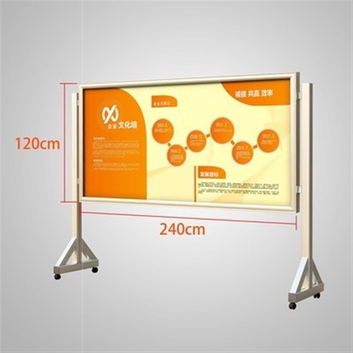 铝合金落地式带轮直面海报架宣传展架广告展板宣传栏.*2