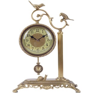 台式奢华钟表座钟客厅坐钟台钟卧室静音时钟黄铜座钟复古摆钟