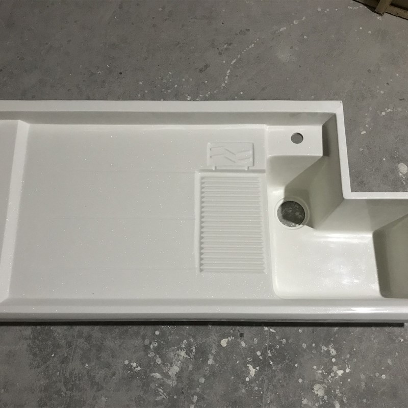 定制石英石阳台洗衣盆不锈钢洗衣柜水池槽搓板异型非标形状切角