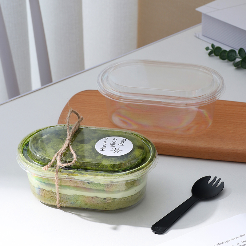 豆乳盒子透明280ml千层蛋糕盒提拉米斯甜品一次性塑料包装盒吸塑
