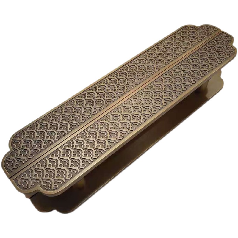 祥云中式仿古酒店大门拉手别墅会所实木门把手红古青古玻璃门拉手