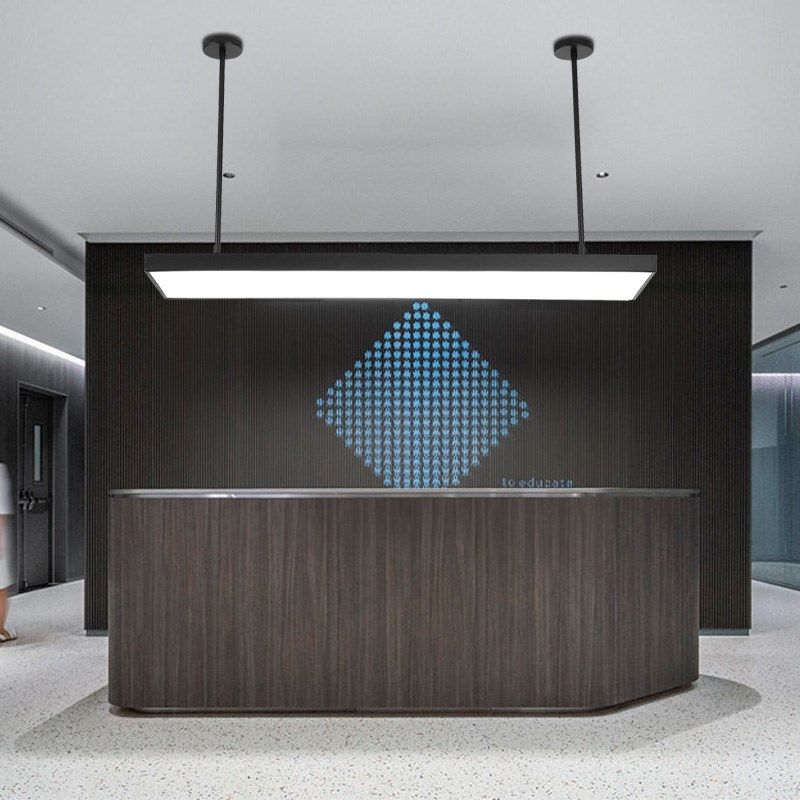 现代led吊灯吊杆灯伸缩麻将房棋牌室员工位经理室办公室灯