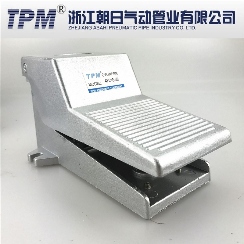 TPM朝日气动F210-08二位五通脚踏FV320电磁KR7-08自锁FV02
