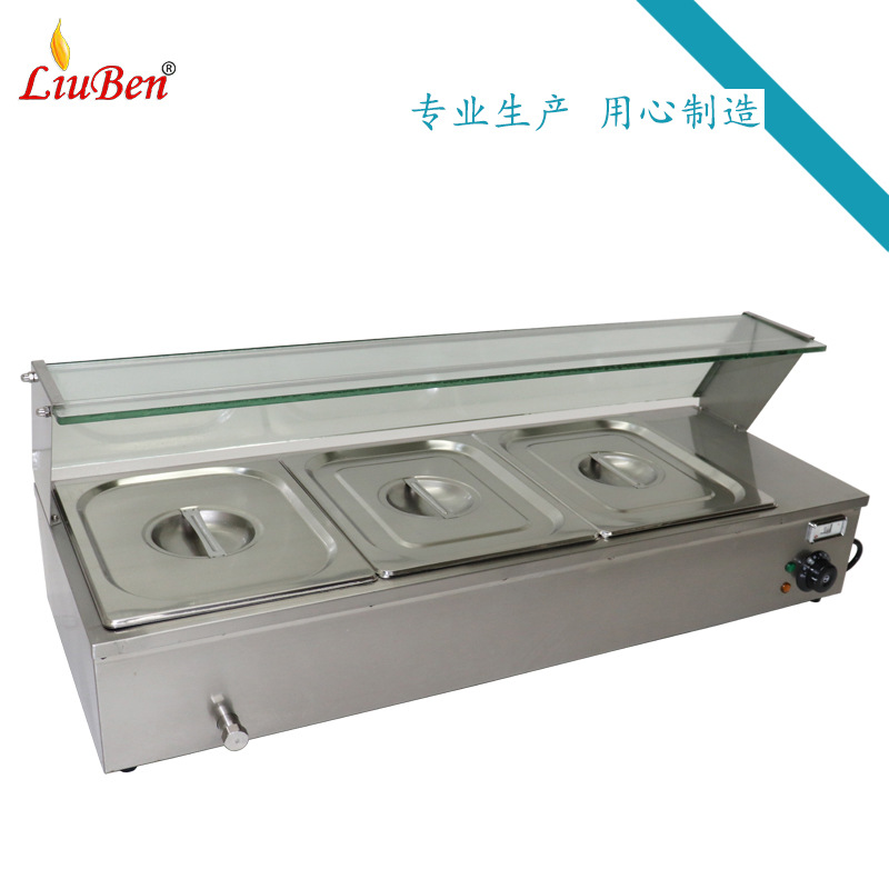 六本BM3巧克力融化机多格组合炉锅保温汤池全锈钢带玻璃罩