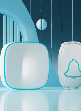 A808无线家用门铃交流数码一拖一呼叫器按键可设不同铃声门铃