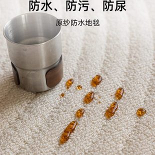水晶梦 极简奶油风卧室 真防水防污地毯客厅沙发免洗可擦 2023新款