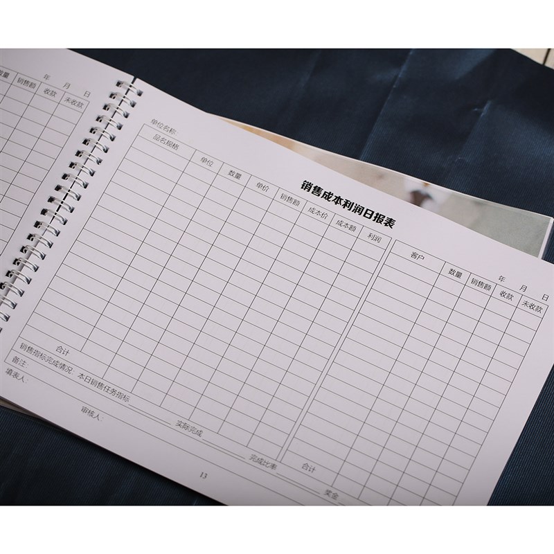 员工销售成本利润日报表生产日量记录工厂车间管理产品数量统计本