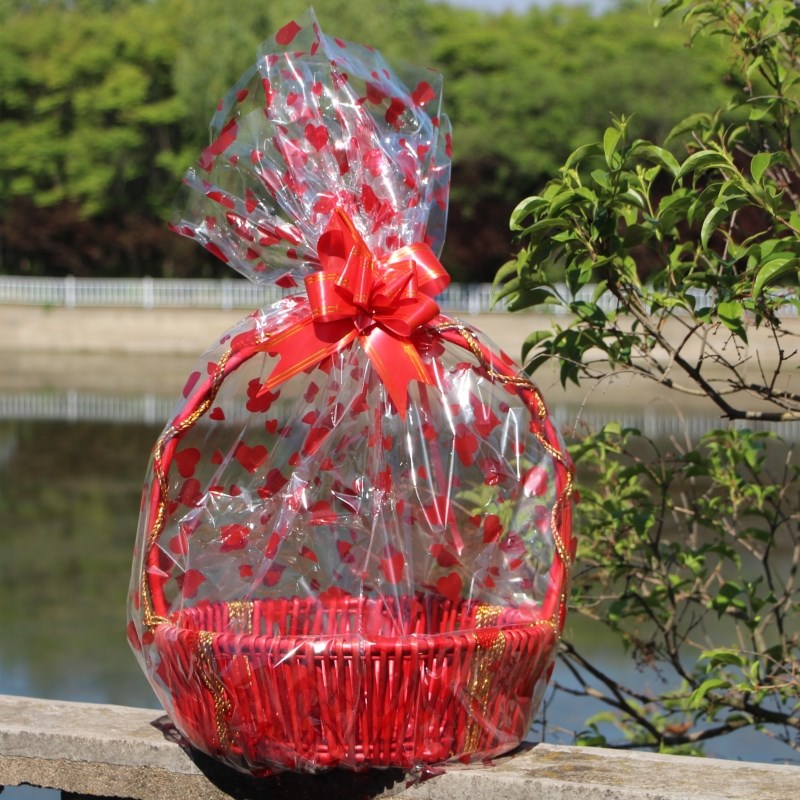 藤编水果篮柳编超市展示篮花篮果蔬篮送礼篮回礼篮采摘篮手提篮子