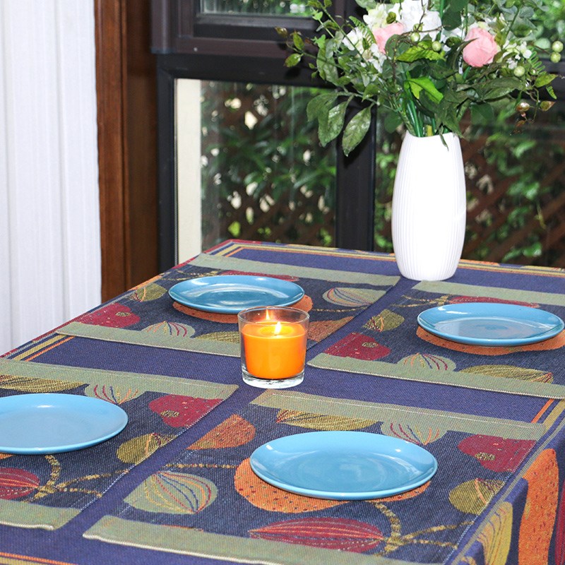 瑞典ekelund 欧式餐桌旗田园提花全棉台布餐垫茶几布电视柜盖巾