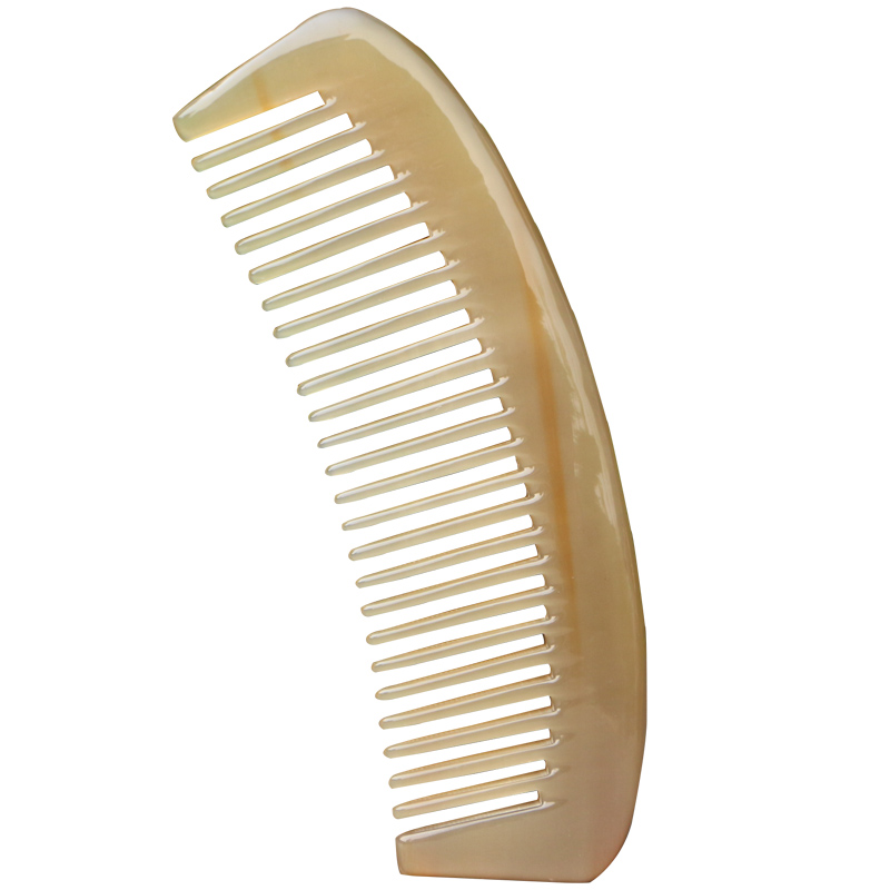 买一送一天然 白牦牛角梳子防静电 密齿直发牛角梳子 直发按摩梳