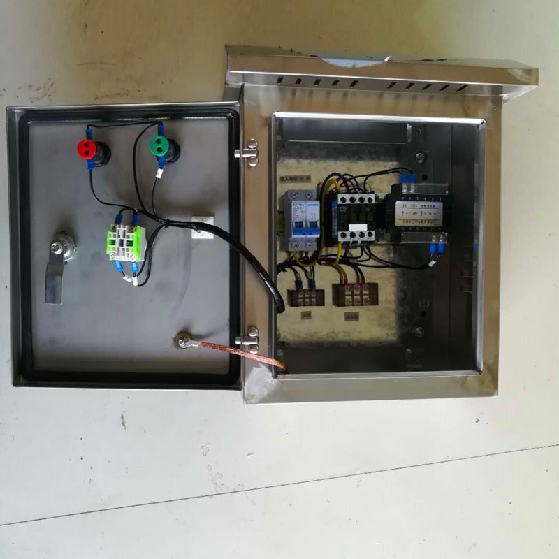 不锈钢配电箱电机 水泵浮球抽水/排水启千线路控制