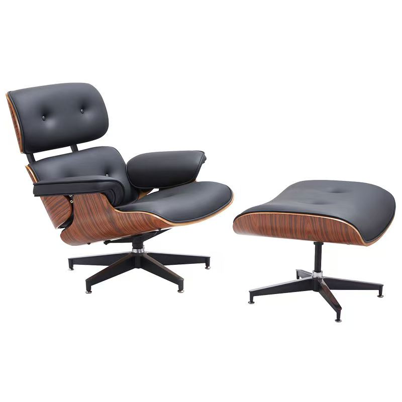 伊姆斯可躺椅单i人沙发椅子休闲懒人沙发EAMES北欧午休真皮老板椅