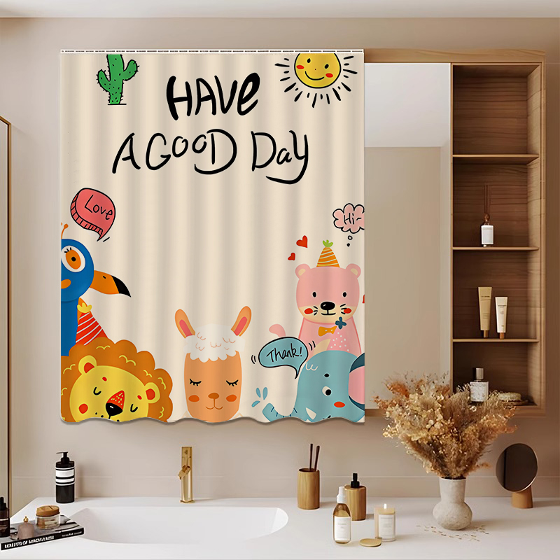 梳妆台镜子遮挡帘免打孔家用化妆B镜帘防尘帘盖布卫生间浴室柜帘