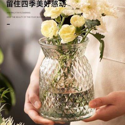 【半房】轻奢花瓶透明复古客厅插花水培高级感浮雕法式网红玻璃瓶,家居饰品,花瓶,淘宝优惠券,粉丝福利购,淘宝优惠卷