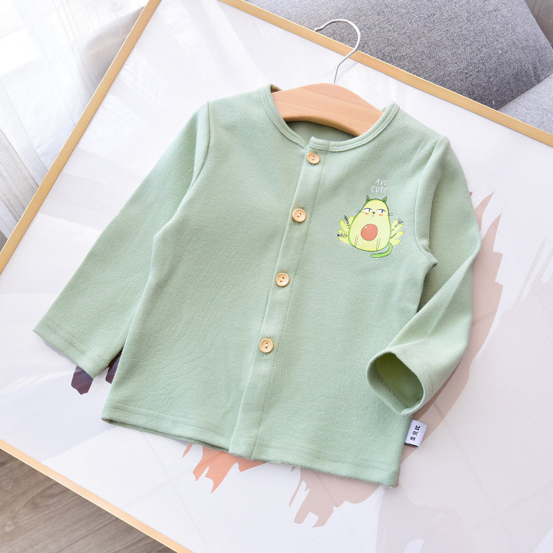 婴儿上衣纯棉长袖开衫宝宝单件内衣舒棉厚秋衣儿童衣服秋冬打底衫,童装/婴儿装/亲子装,保暖上装,淘宝优惠券,粉丝福利购,淘宝优惠卷