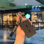 适用宝马卡片钥匙套24款 X5L新5系535le新7系卡套X5X6X7壳扣包碳纤