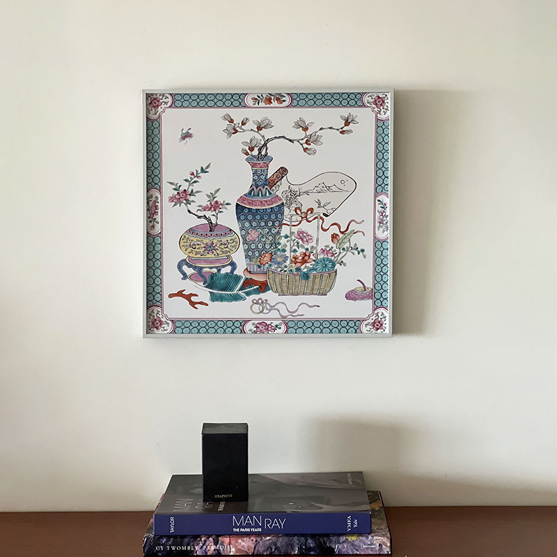 岁朝清供新中式文人Vintage东方藏品高级艺术客厅书房挂画