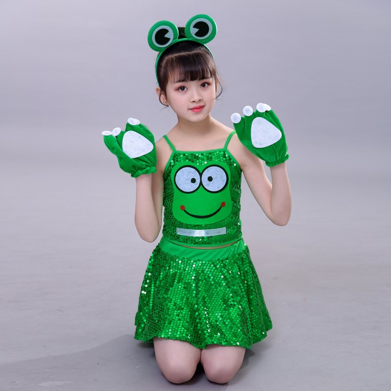 六一儿童小青蛙演出服动物舞蹈服小蝌蚪找妈妈快乐小跳蛙表演服装