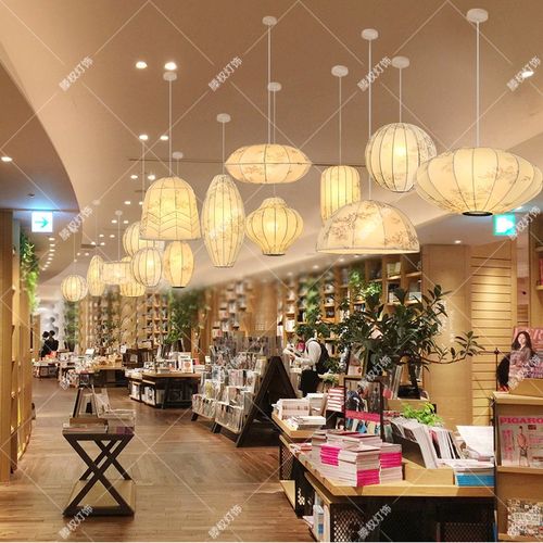 新中式吊灯古风餐厅灯日式侘寂布艺阳台卧室复古宫灯禅意茶室灯笼