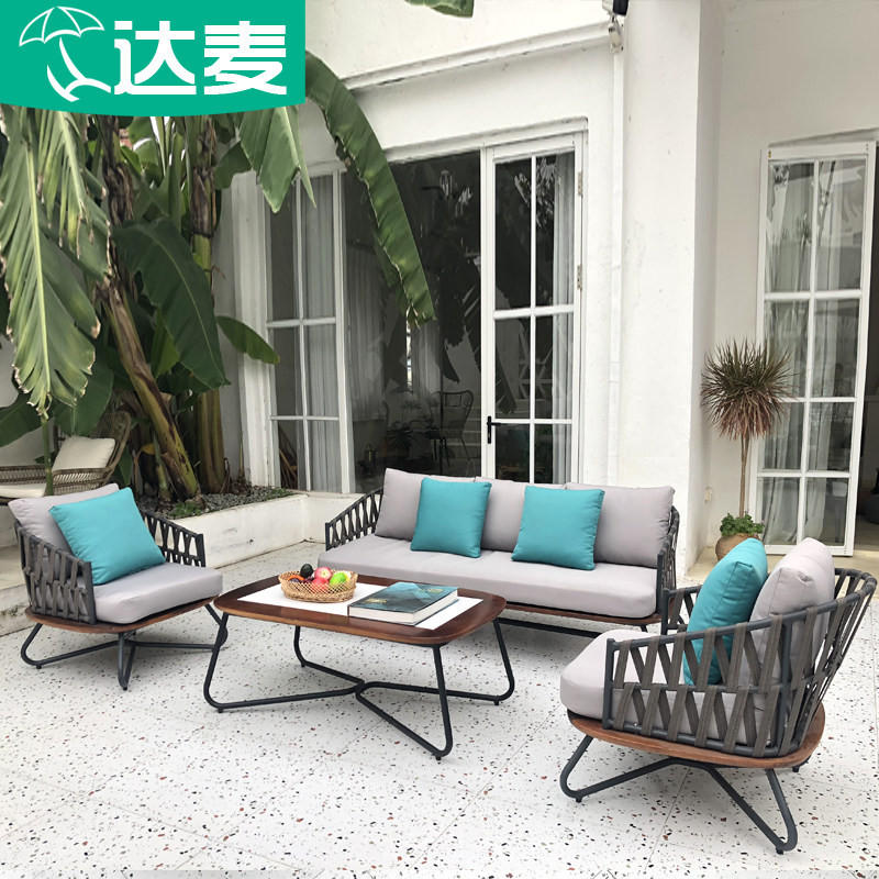 户外沙发组合客厅实木藤编沙发茶几庭院样板房藤椅露台藤沙发家具,住宅家具,户外沙发,淘宝优惠券,粉丝福利购,淘宝优惠卷