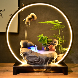 悬壶流水招财客厅装饰摆件创意桌面天壶加湿摆设乔迁开业送礼