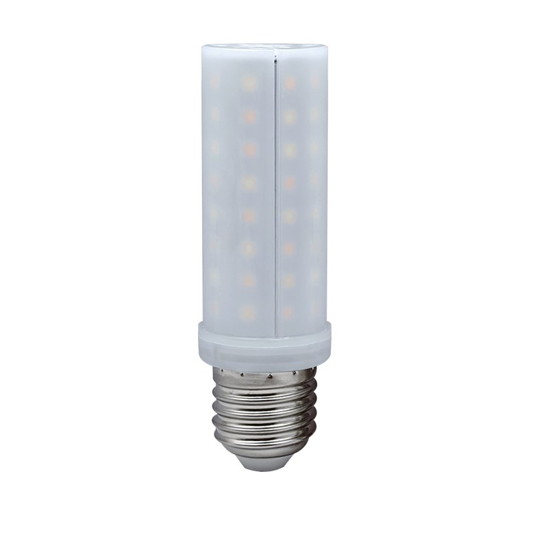 无影玉米灯泡E2714大小螺口奶白罩12W家用护眼水晶吊灯超亮变光源