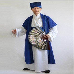 成人古装汉服男国学馆夫子书生直裾大氅官服朝服演出服装古代大臣